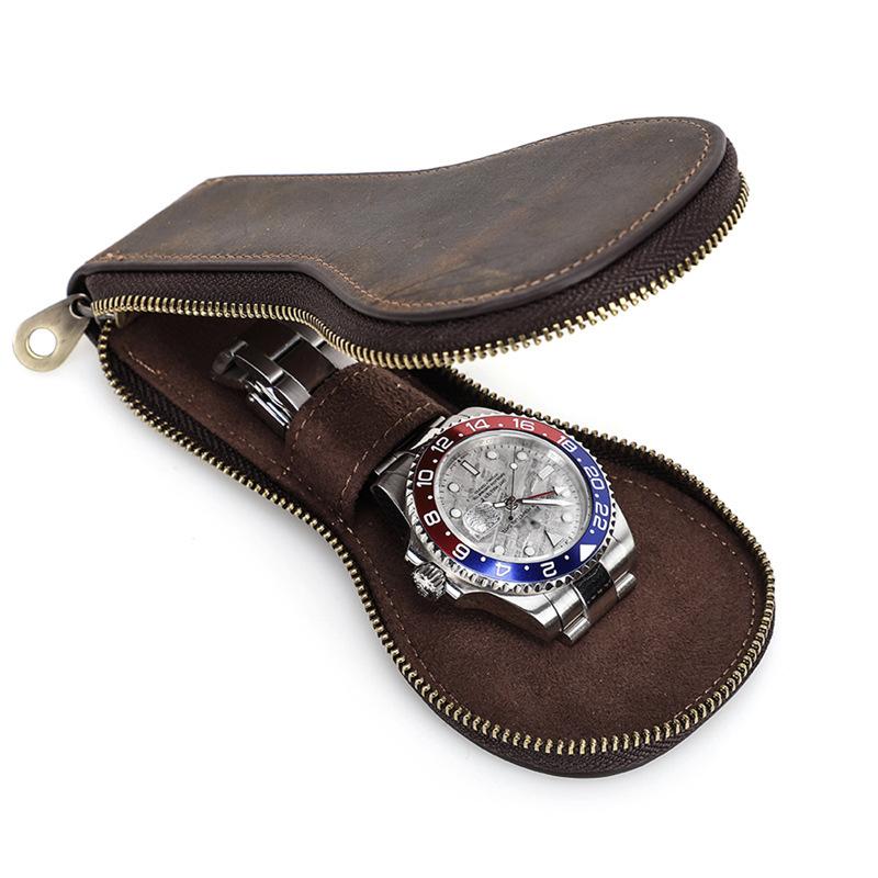 Vintage Leather Watch Travel Case | Vaestermaison