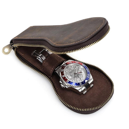 Vintage Leather Watch Travel Case | Vaestermaison