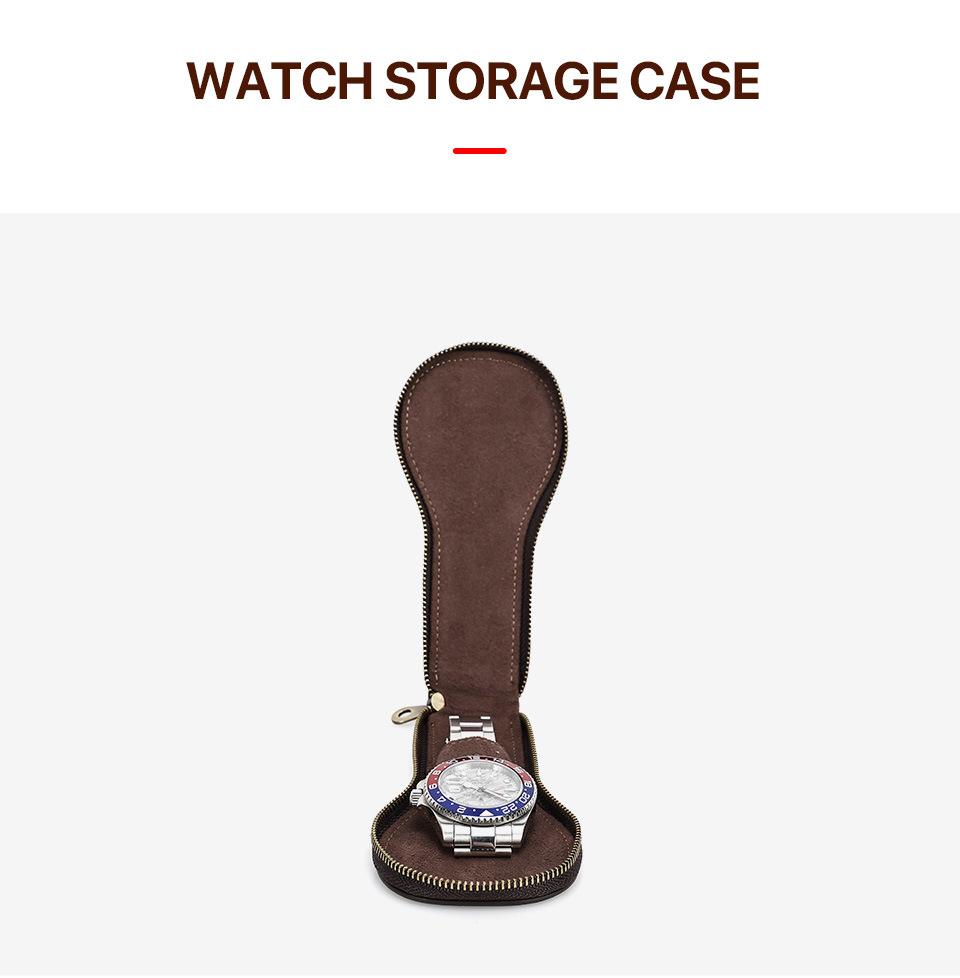 Vintage Leather Watch Travel Case | Vaestermaison