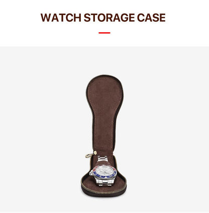 Vintage Leather Watch Travel Case | Vaestermaison