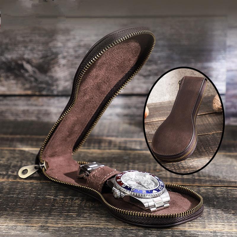 Vintage Leather Watch Travel Case | Vaestermaison